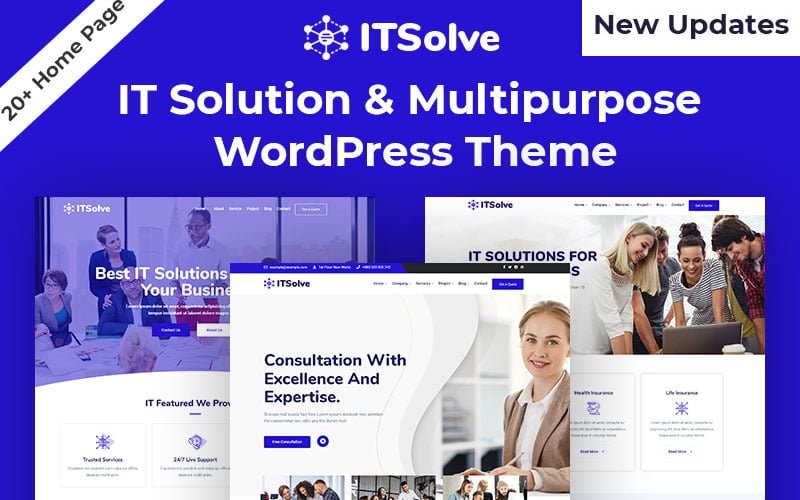 IT-Solve — корпоративная тема Elementor WordPress для сферы IT и бизнеса.