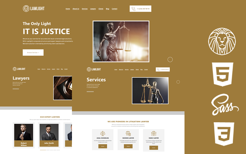 Lawlight Html5 Css3 Тема