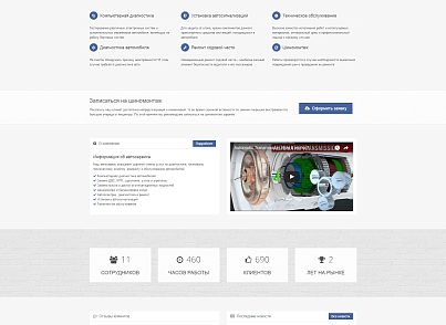 CarService: типовой сайт автоcервиса