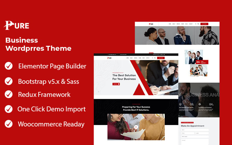 Pure — Бизнес-тема Wordpress