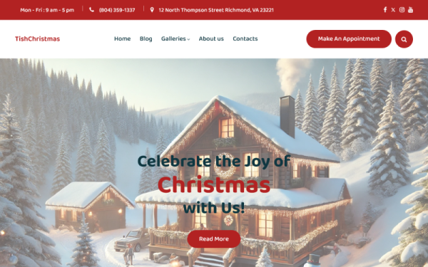 TishChristmas — рождественская тема WordPress