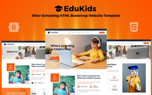 EduKids - HTML-шаблон Bootstrap-сайта After Schooling