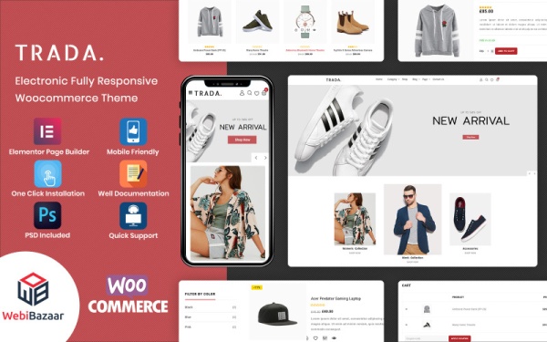 Trada - Дизайн модного магазина WooCommerce