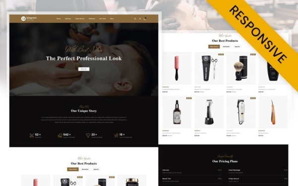 Kingcuts - Салонный магазин OpenCart Адаптивный
