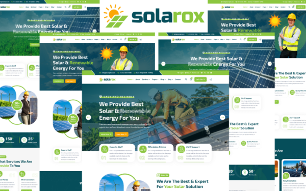 Solarox - HTML5-шаблон солнечной и возобновляемой энергии