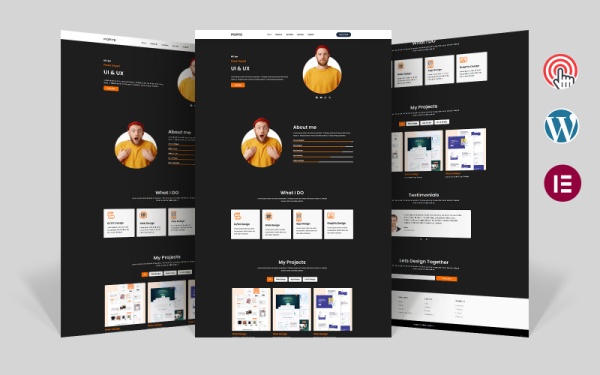 Porte - Креативная персональная портфолио Elementor WordPress