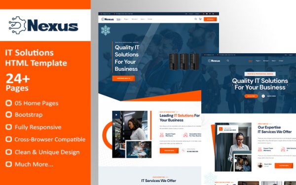 Nexus — HTML-шаблон для ИТ-решений