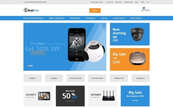Smartex - Шаблон OpenCart для очистки электроники и гаджетов