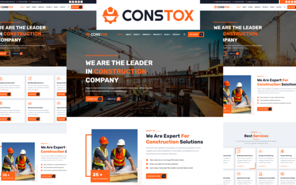 Constox - Шаблон HTML5 для строительства
