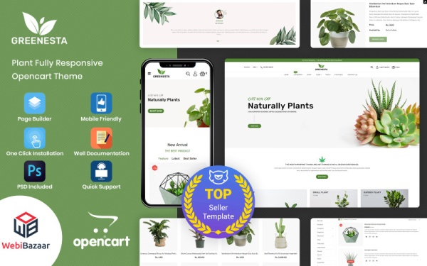 Greenesta Organic - OpenCart шаблон для продуктового и продуктового магазина