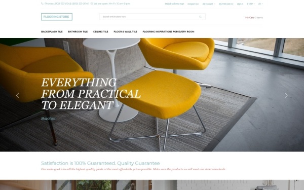 Магазин напольных покрытий - Flooring Clean Готовый к использованию шаблон OpenCart