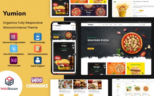 Yumion — WooCommerce тема для пиццы и ресторана