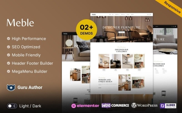 Meble — адаптивная тема WooCommerce Elementor для мебели, домашнего декора и интерьера