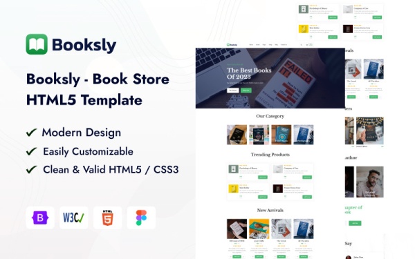 Booksly — HTML5-шаблон книжного магазина