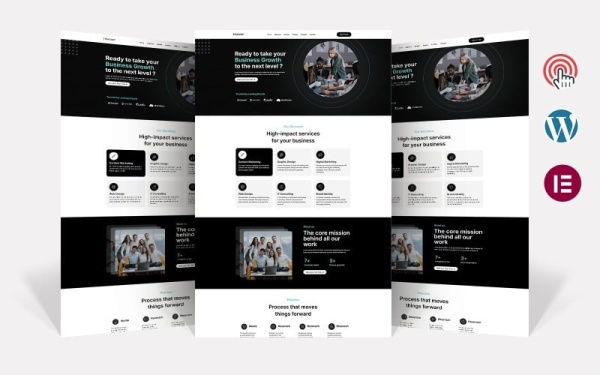 Trandf - Креативное агентство Elementor WordPress