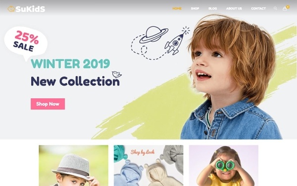 Sukids - Детский магазин и детский магазин WordPress WooCommerce Theme