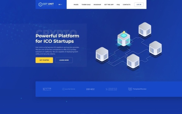 Get Unit - Многостраничный HTML-шаблон ICO для криптовалюты