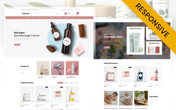 Spazone - Адаптивный шаблон OpenCart для массажного салона