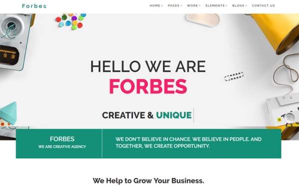 Forbes - Многоцелевой HTML5