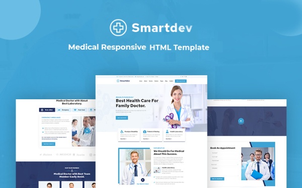 Smartdev — адаптивный медицинский шаблон веб-