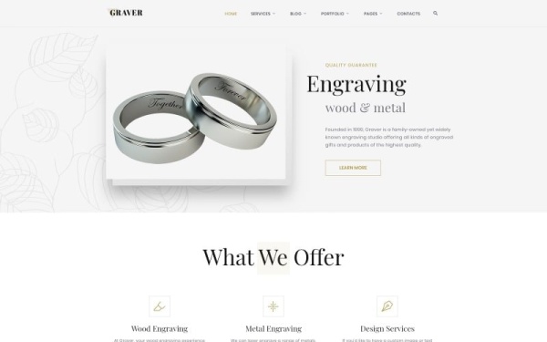 Graver - Художественный многостраничный элегантный HTML-