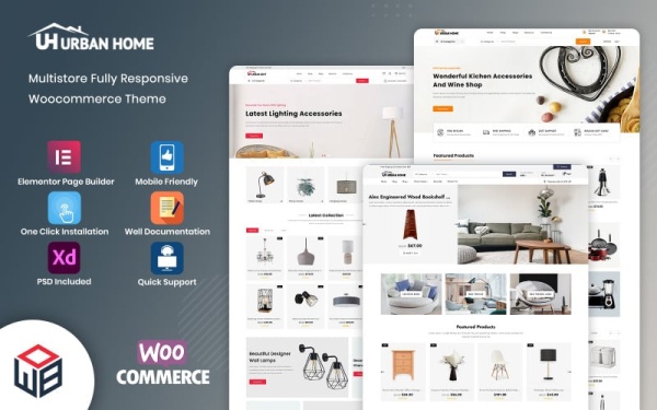 UrbanHome - шаблон WooCommerce для мебели, дома и образа жизни