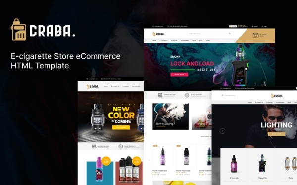 Craba - HTML-шаблон электронной коммерции для магазина сигар
