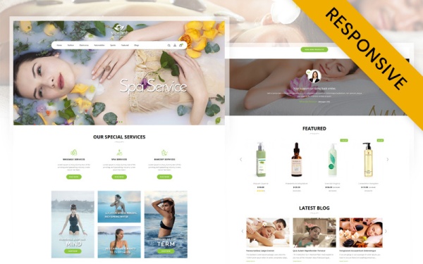 Шаблон OpenCart Vibrant Spa & Salon Store