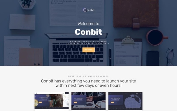 Conbit - Многостраничный шаблон сайта для корпоративных и творческих проектов