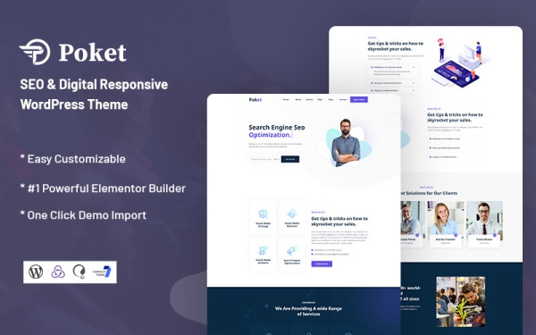 Poket — адаптивная тема WordPress для SEO и цифрового маркетинга