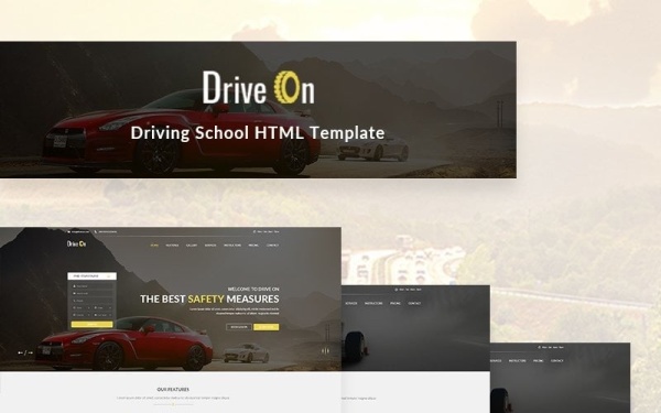 DriveOn - шаблон сайта автошколы